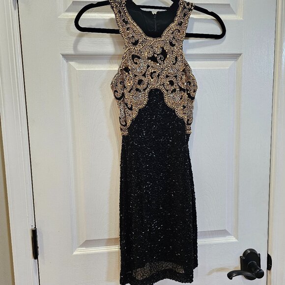 Oleg Cassini Dresses & Skirts - Oleg Cassini Black Tie Beaded Cocktail Dress